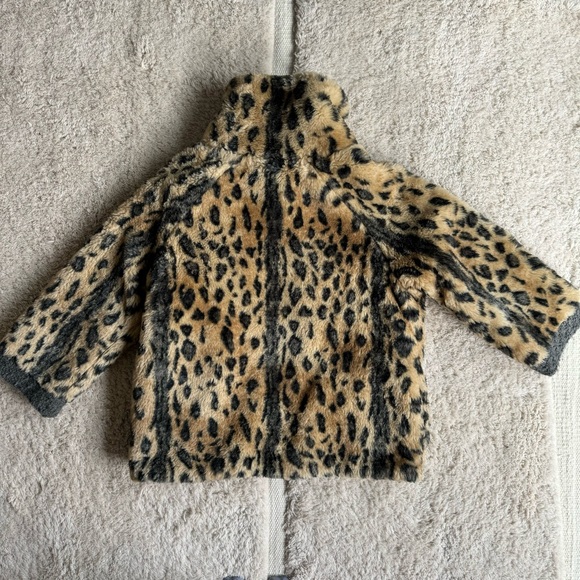 ZARA cheetah faux fur sweater jacket - Picture 5 of 6